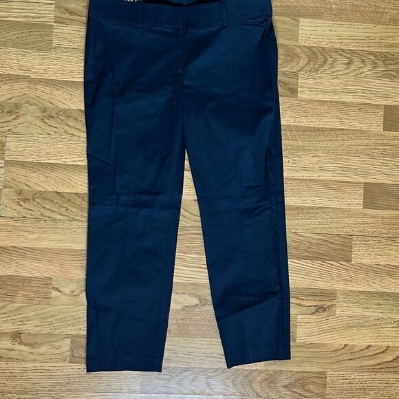 Ann Taylor Carnegie Crop Women's Trouser Pants Navy Blue Size 8 - Picture 1 of 8